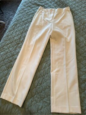 Talbots Southampton Cream Straight-Leg Trousers